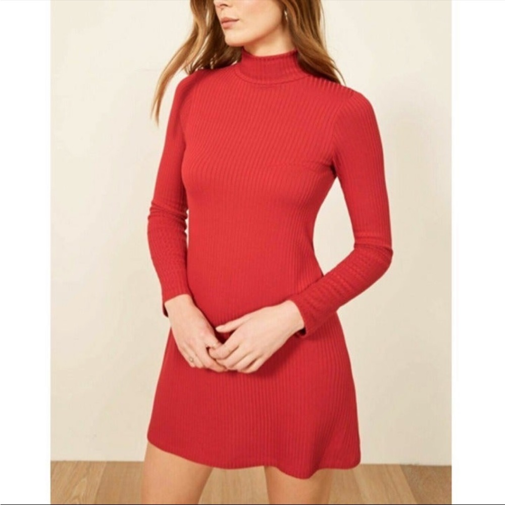 Reformation Sweater dress, red, small